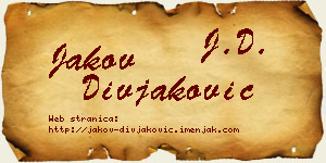 Jakov Divjaković vizit kartica